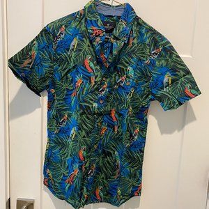 American Eagle XS Male Tropical Button-Up Shirt